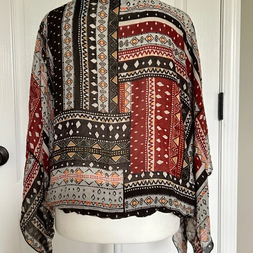 Sanctuary by Anthropologie Women’s Boho Flow Sleeve 100% Rayon Top Size Medium